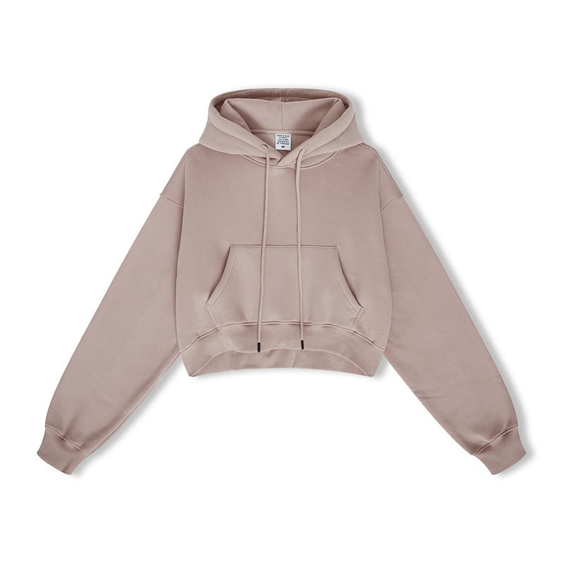 High Street Women's Short Hooded Plush Sweater