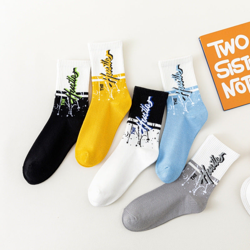 Trendy Autumn Winter Men's Couple Cotton Socks
