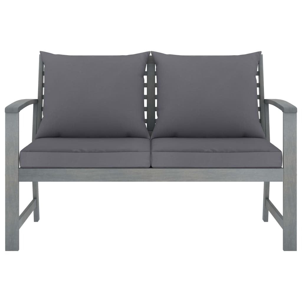 4 Piece Patio Lounge Set with Cushions Solid Acacia Wood