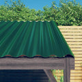 Roof Panels 12 pcs Galvanized Steel Green 31.5"x14.2
