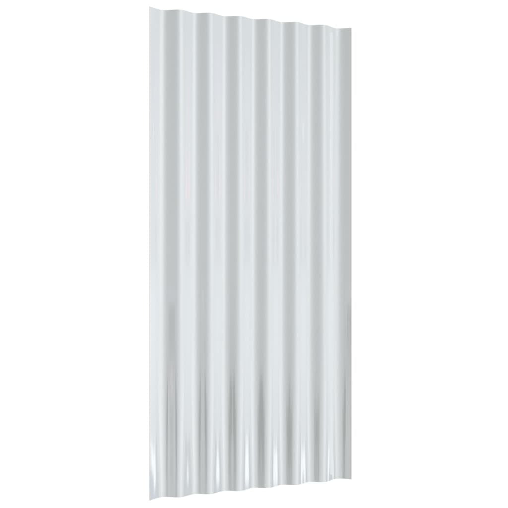 Roof Panels 12 pcs Galvanized Steel Green 31.5"x14.2