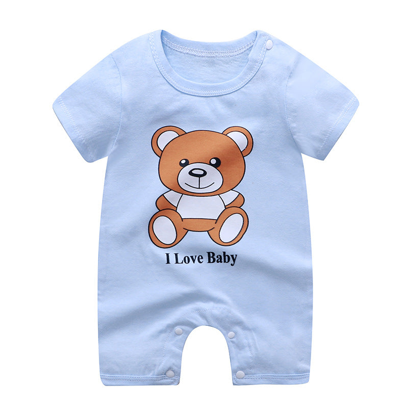 Color: LT17 style, Size: 73CM - Children's Short-Sleeved Baby Romper Jumpsuit Romper