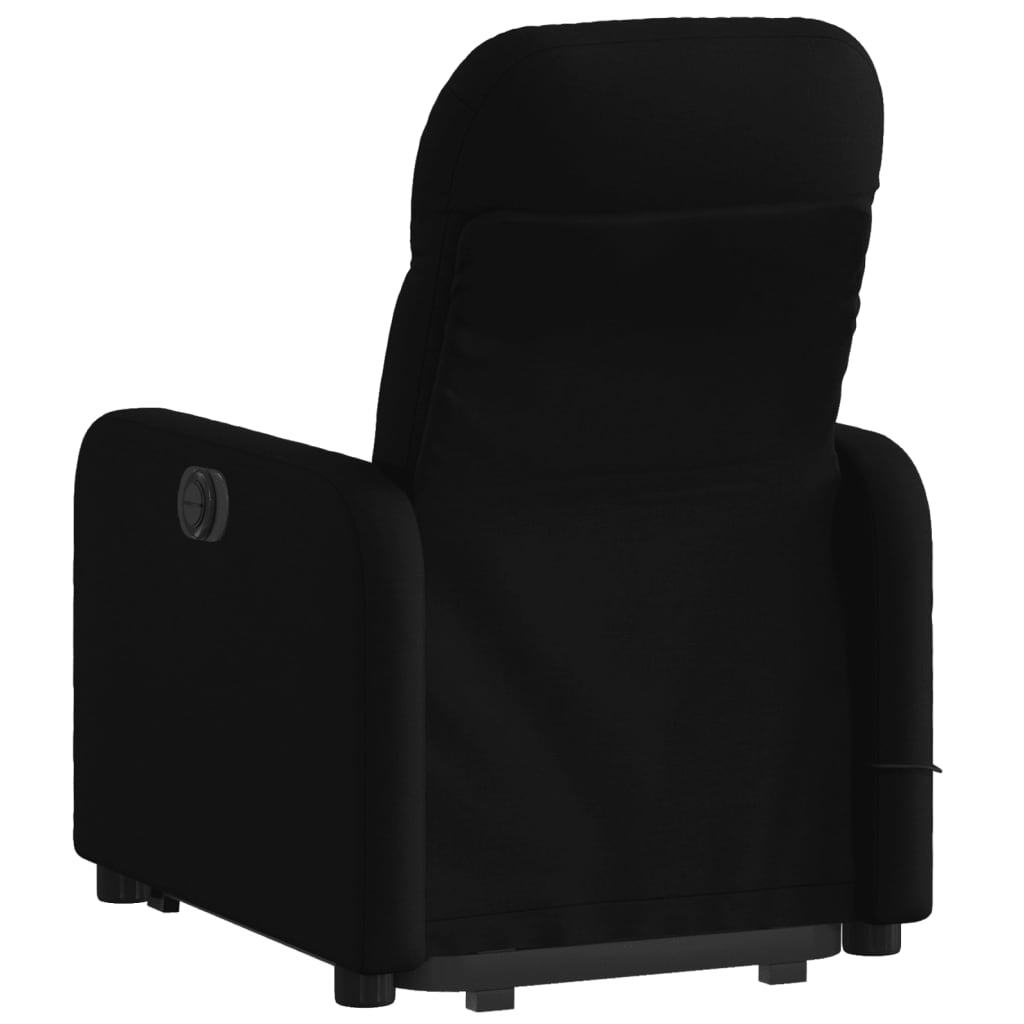 Stand up Massage Recliner Chair Black Fabric