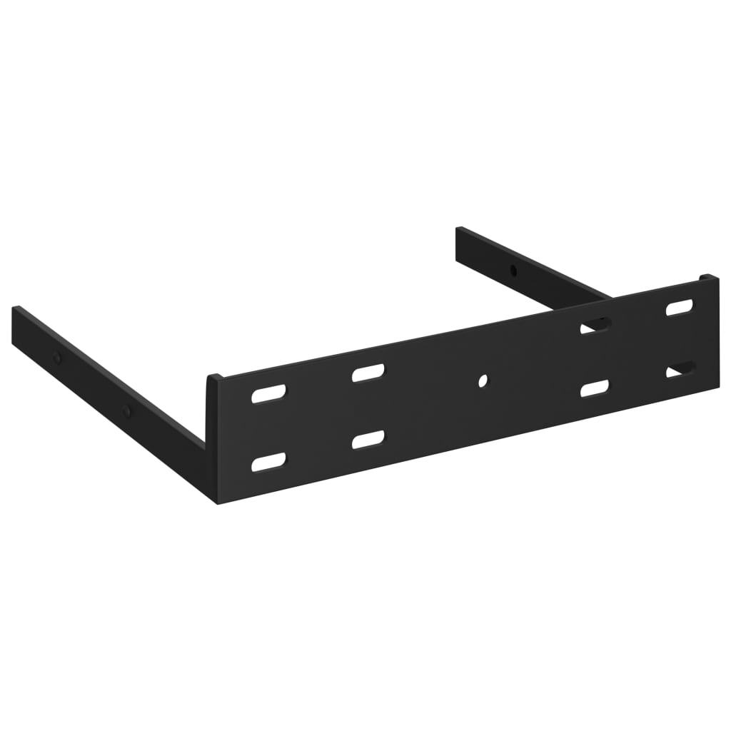 Floating Wall Shelf Black 9.1"x9.3"x1.5" MDF