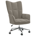 Relaxing Chair Light Gray Velvet