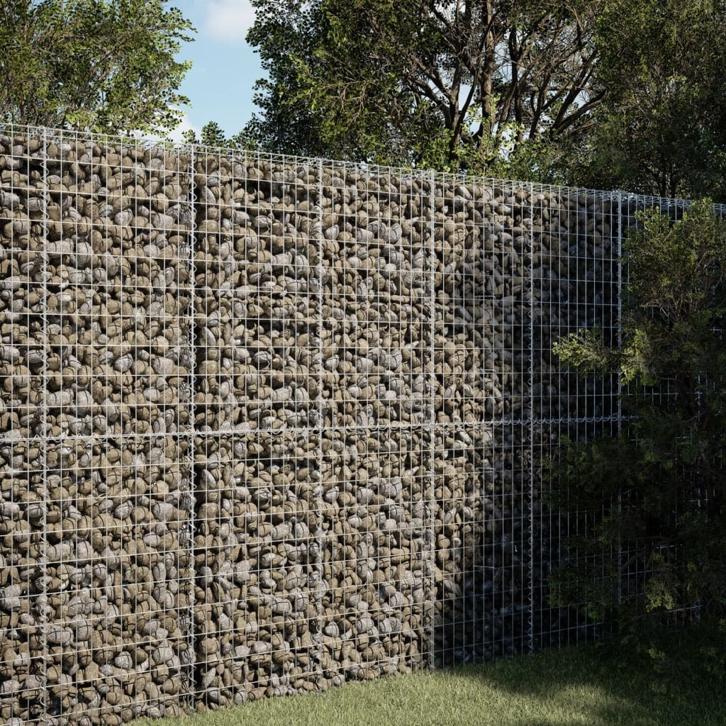 Gabion Basket with Cover 59.1"x39.4"x78.7" Galvanized Iron
