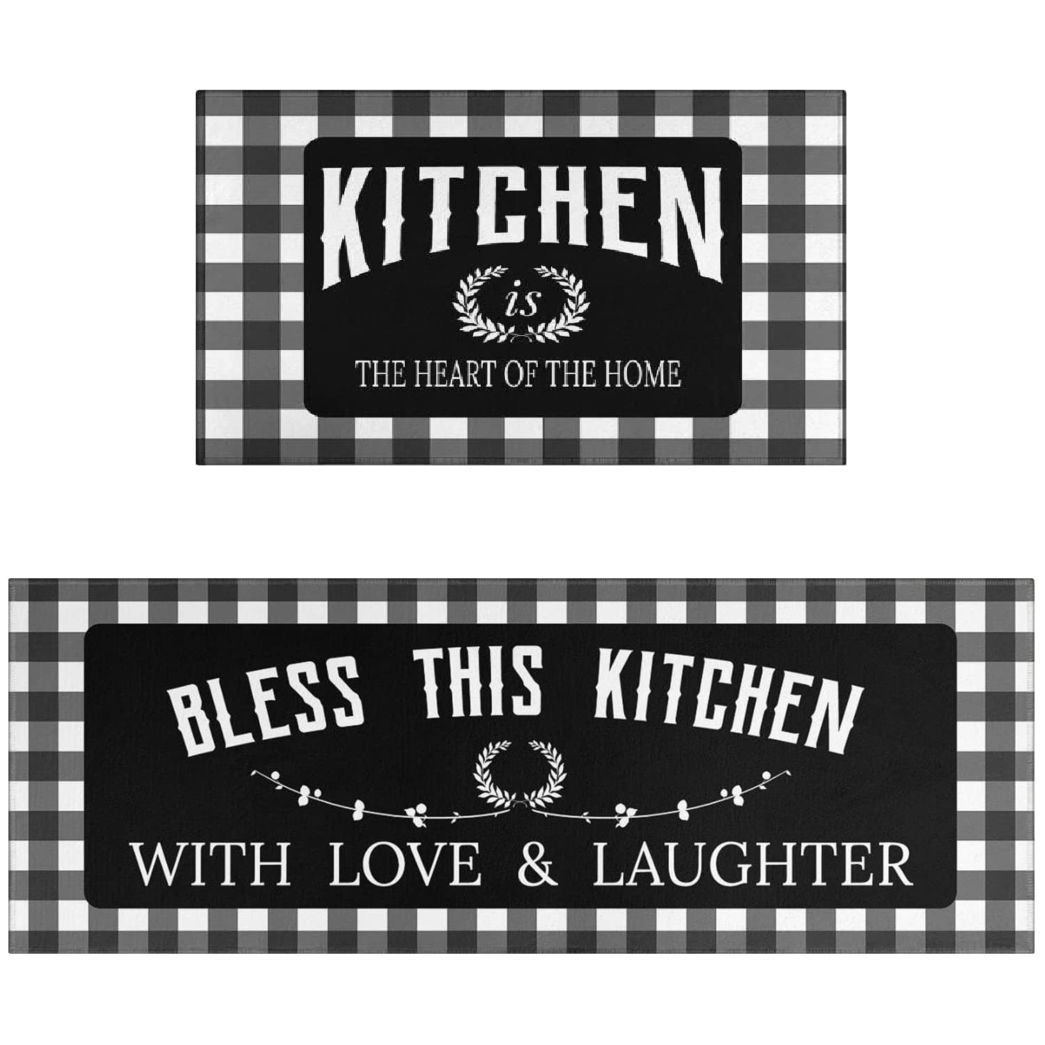 CosmoPlaid Kitchen Runner and Mat Set