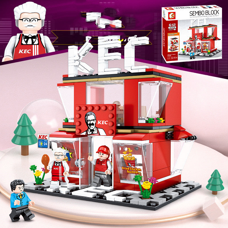 Style: Fast Food - Mini city street view building