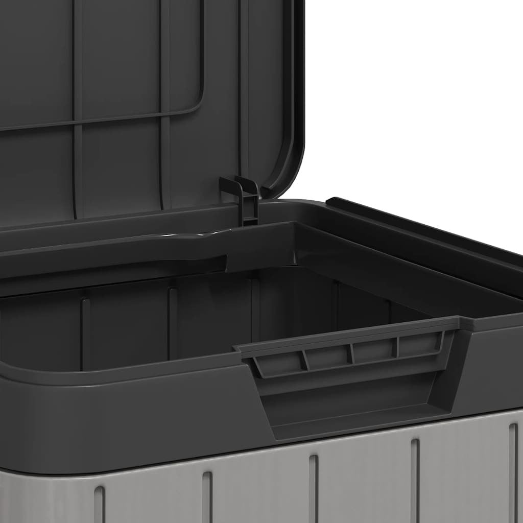 Outdoor Garbage Bin Gray 15"x15"x25.6" PP