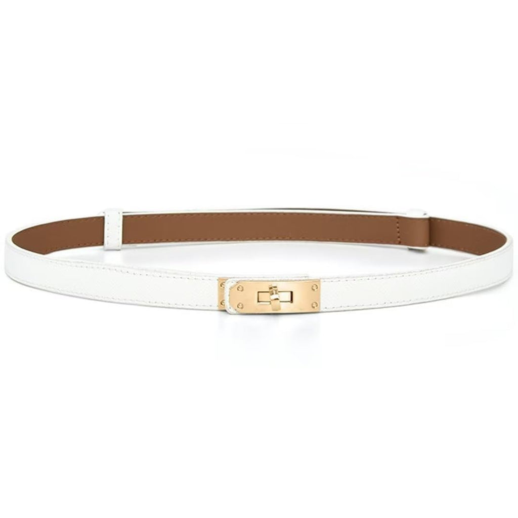 LuxeLock 2-in-1 Slim Leather Belt