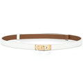 LuxeLock 2-in-1 Slim Leather Belt