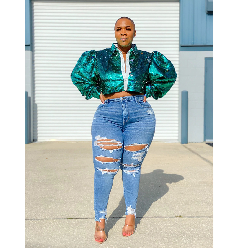 Stylish Comfort Plus Size Denim Women's Jeans