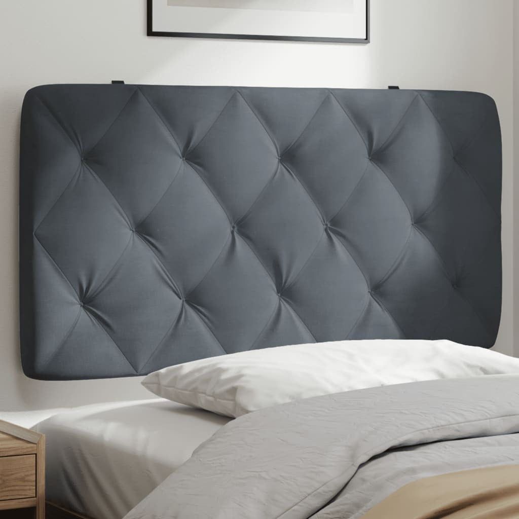 Headboard Cushion Dark Gray 39.4" Velvet