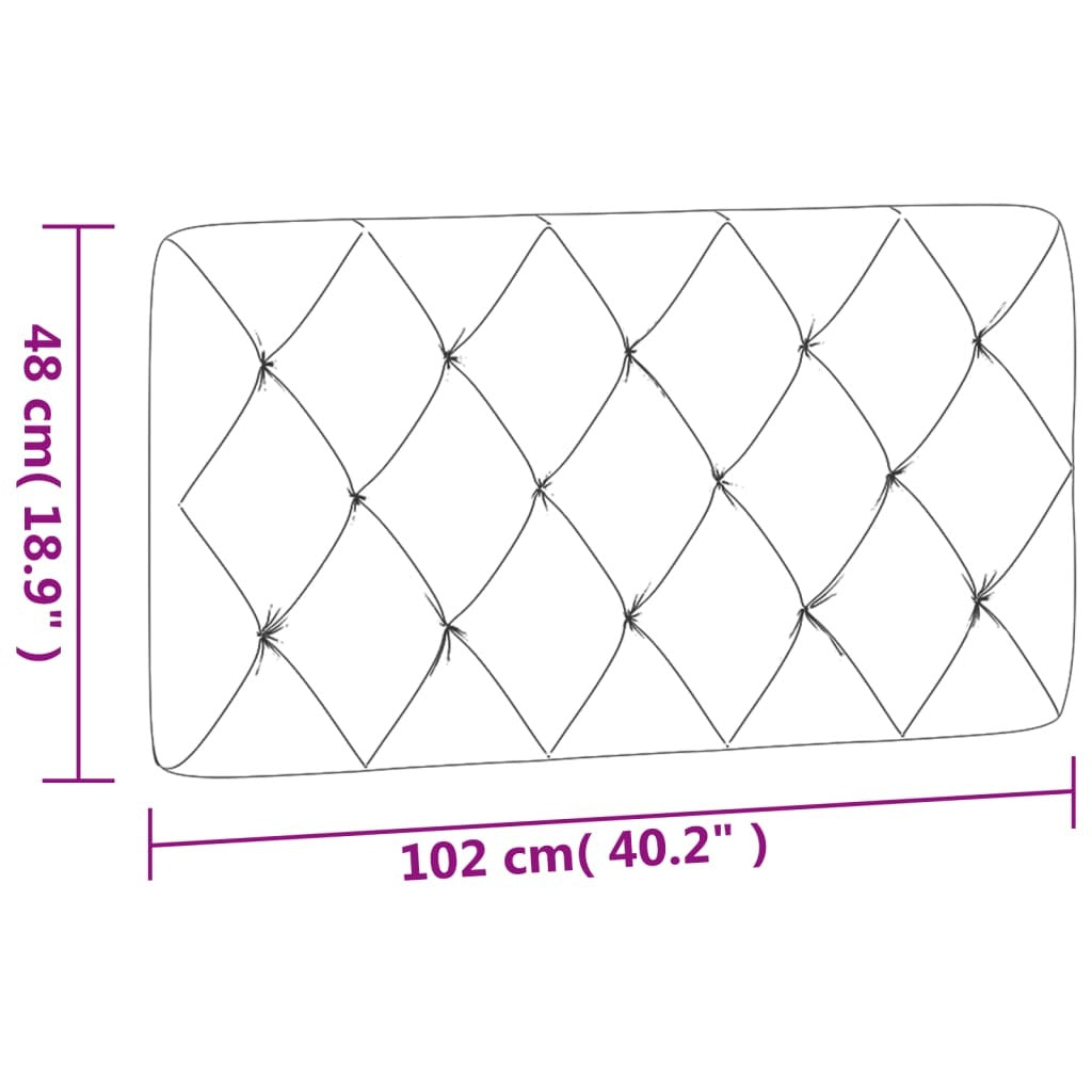Headboard Cushion Dark Gray 39.4" Velvet