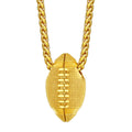 Bestyle Gold Soccer Pendant 18K Gold Plated American Football Necklaces Men Rugby Ball Sport Necklace Ball Game Lover Fan Jewelry Gift Cool Football Necklace