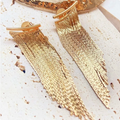Gold Tassel Drop Earrings