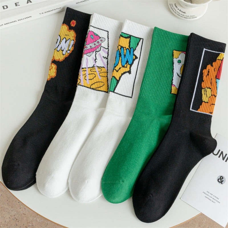 Trendy Autumn Winter Men's Couple Cotton Socks