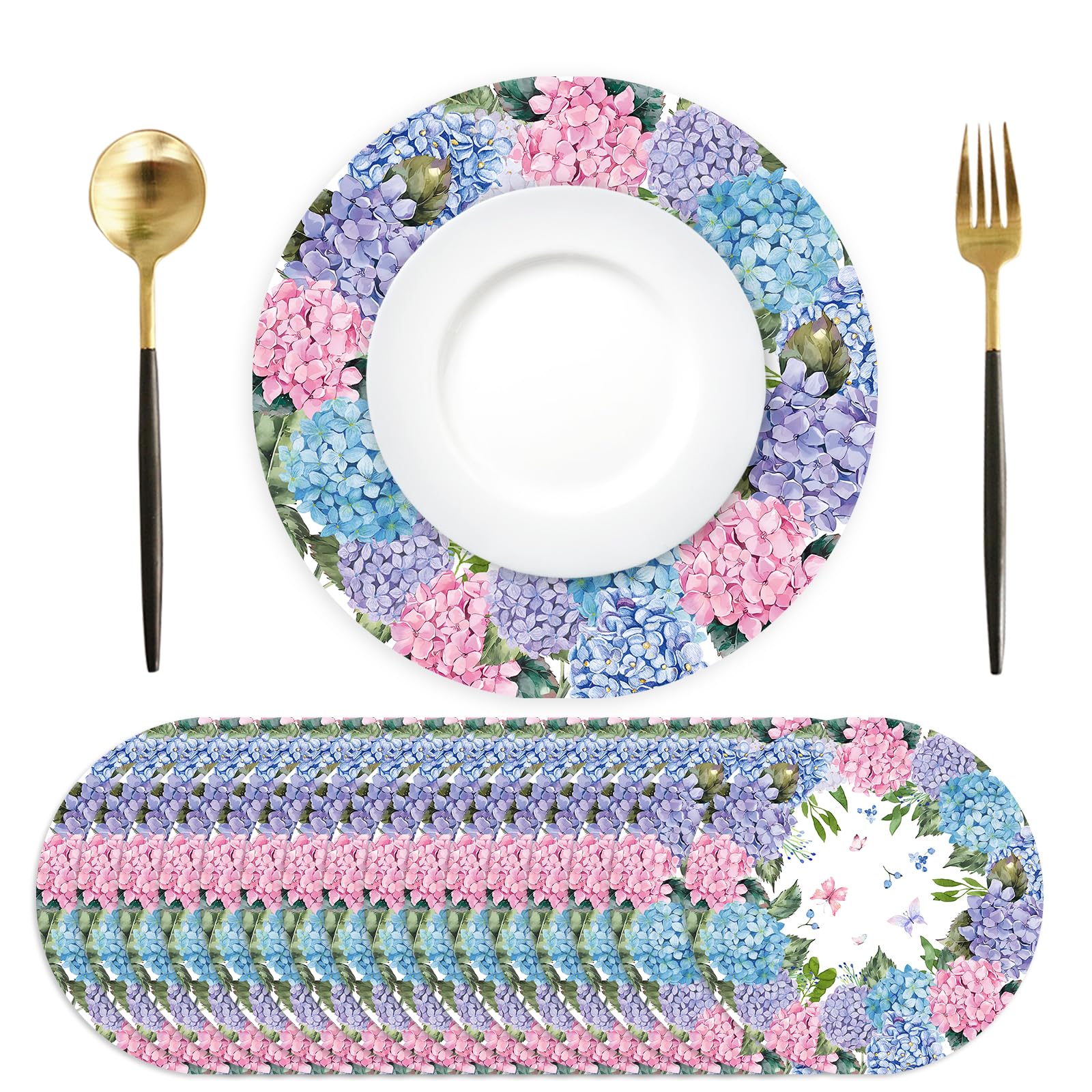 Floral Bloom Paper Placemats 50 Set for Events