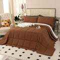SOULOOOE 128x120 Oversized King Plus Comforter Extra Large King Size Quilts 3 Pieces Lightweight Reversible Down Alternative Comforter for All Season with 8 Corner Tabs