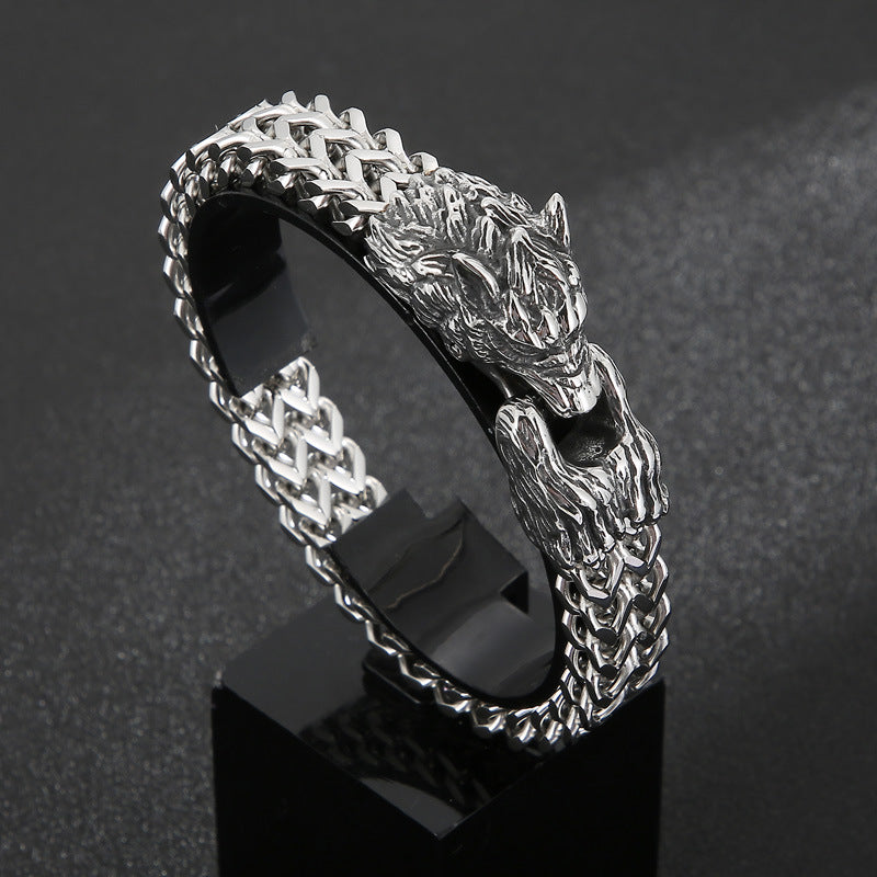 Vintage Stainless Steel Animal Series Jewelry Bracelet