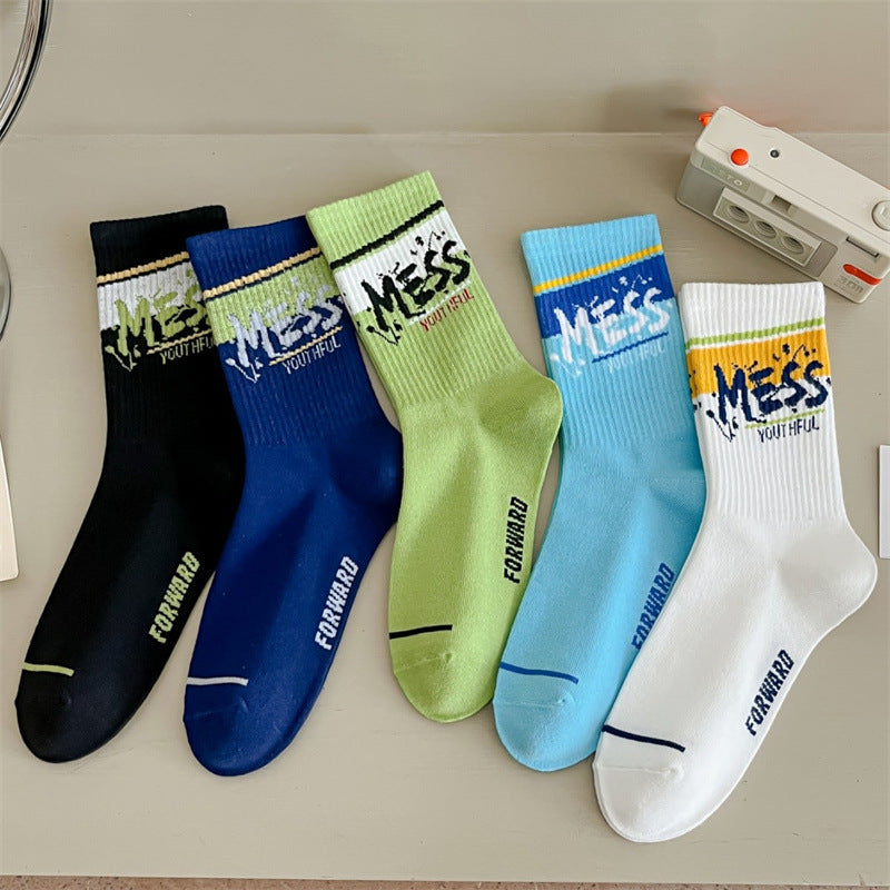 Trendy Autumn Winter Men's Couple Cotton Socks