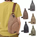 Color: Grey Clouds - Sling Cling Cotton Canvas Messenger Bag in 5 Colors