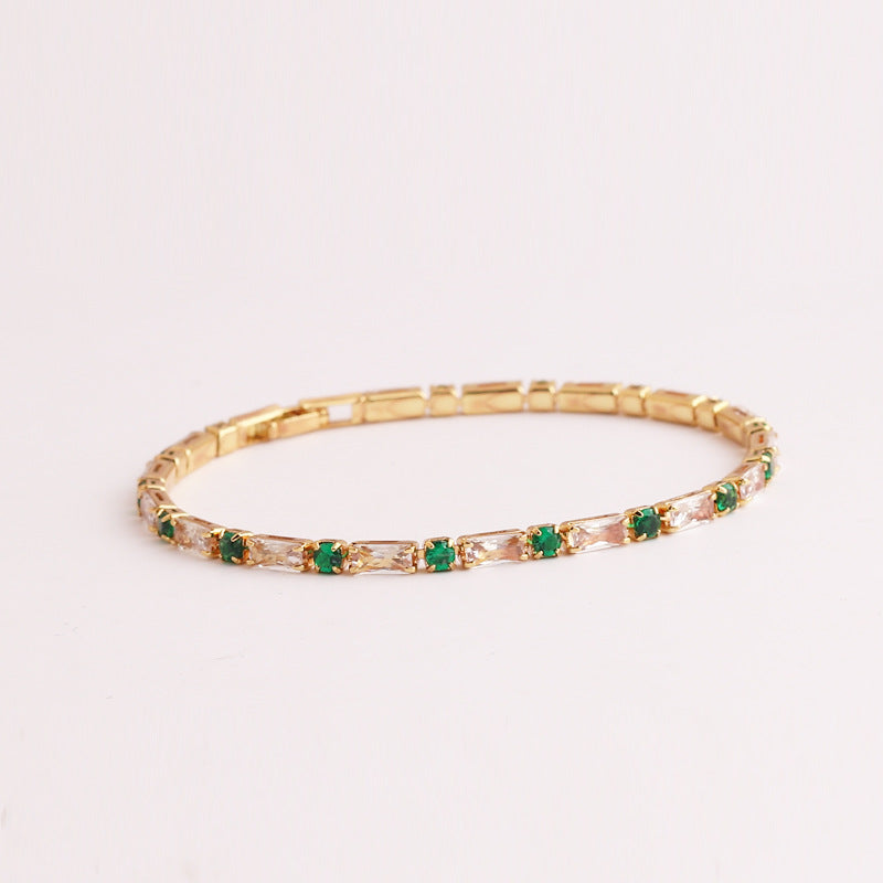 Green Zircon Women's Pull Bracelet Jewelry