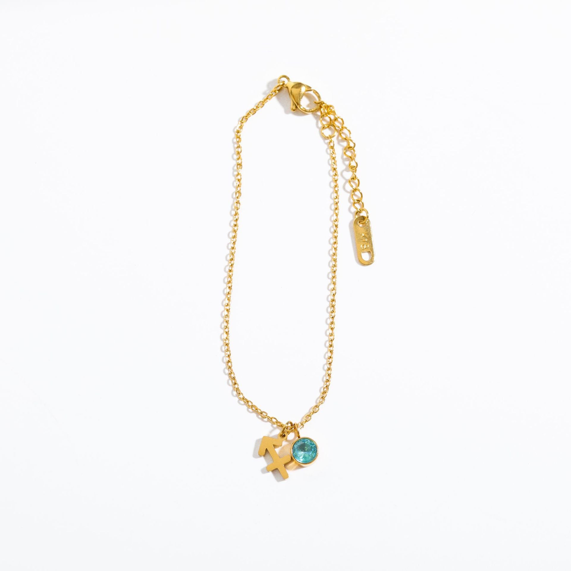 Zodiac Birthstone Steel Bracelet for Women