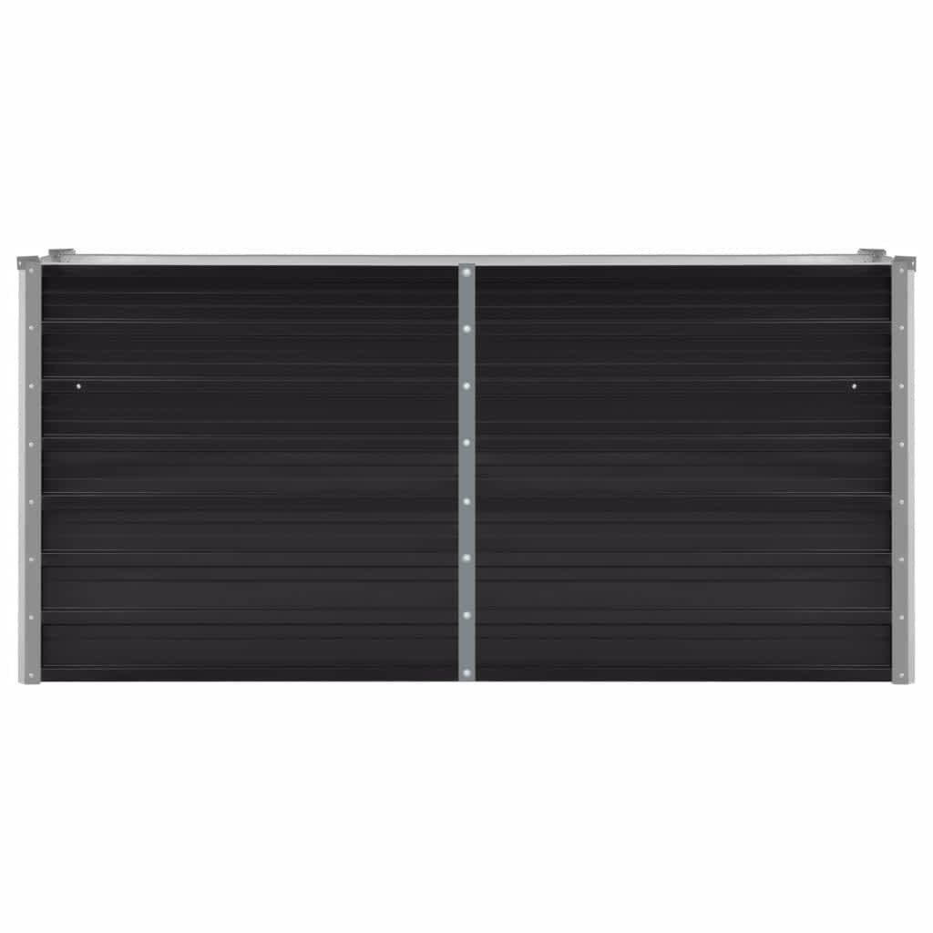 Garden Raised Bed Anthracite 63"x15.7"x30.3" Galvanized Steel