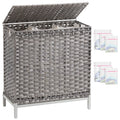 Rustic Rattan 132L Laundry Hamper with Lid