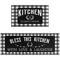 CosmoPlaid Kitchen Runner and Mat Set
