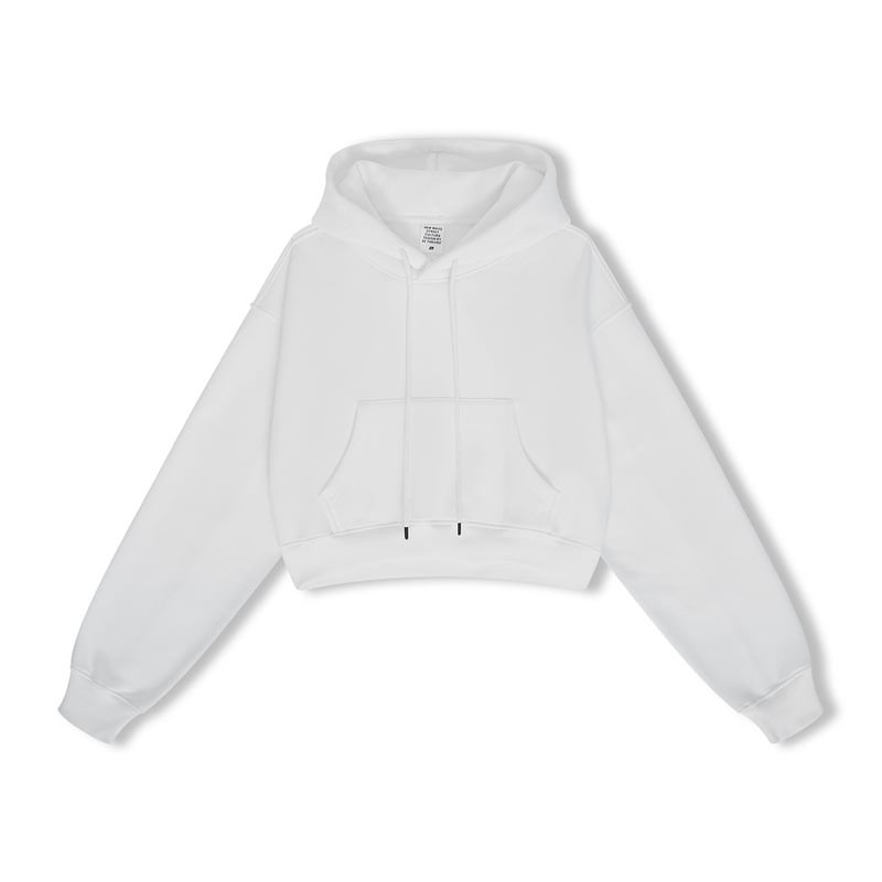 High Street Women's Short Hooded Plush Sweater