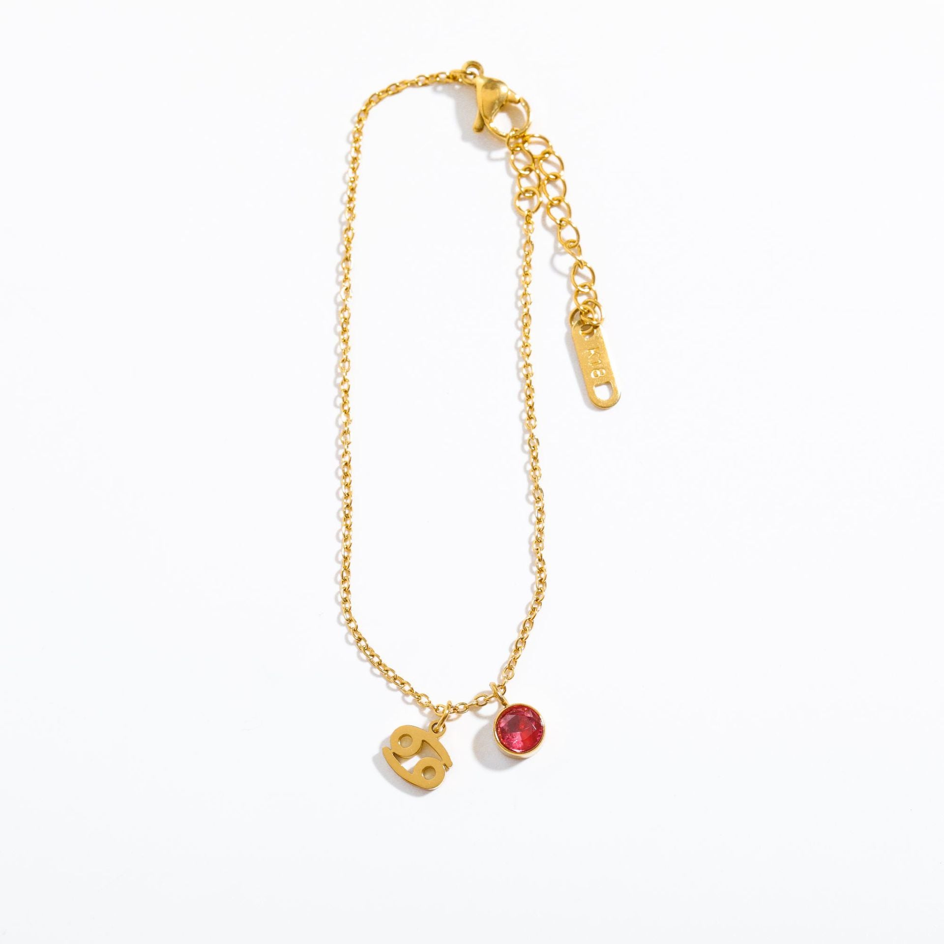 Zodiac Birthstone Steel Bracelet for Women