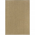 8' X 11' Tan Stain Resistant Indoor Outdoor Area Rug