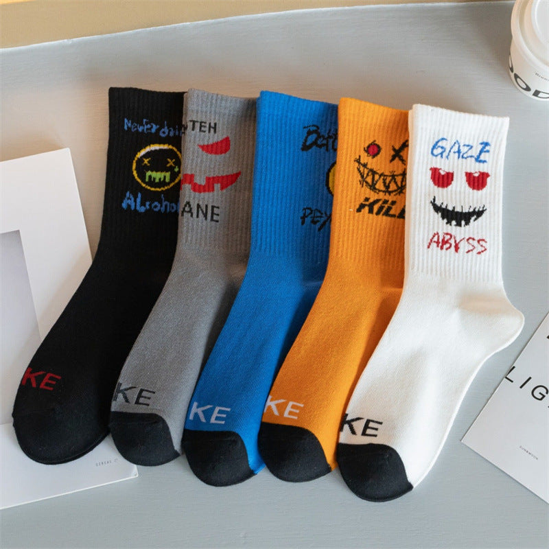 Trendy Autumn Winter Men's Couple Cotton Socks