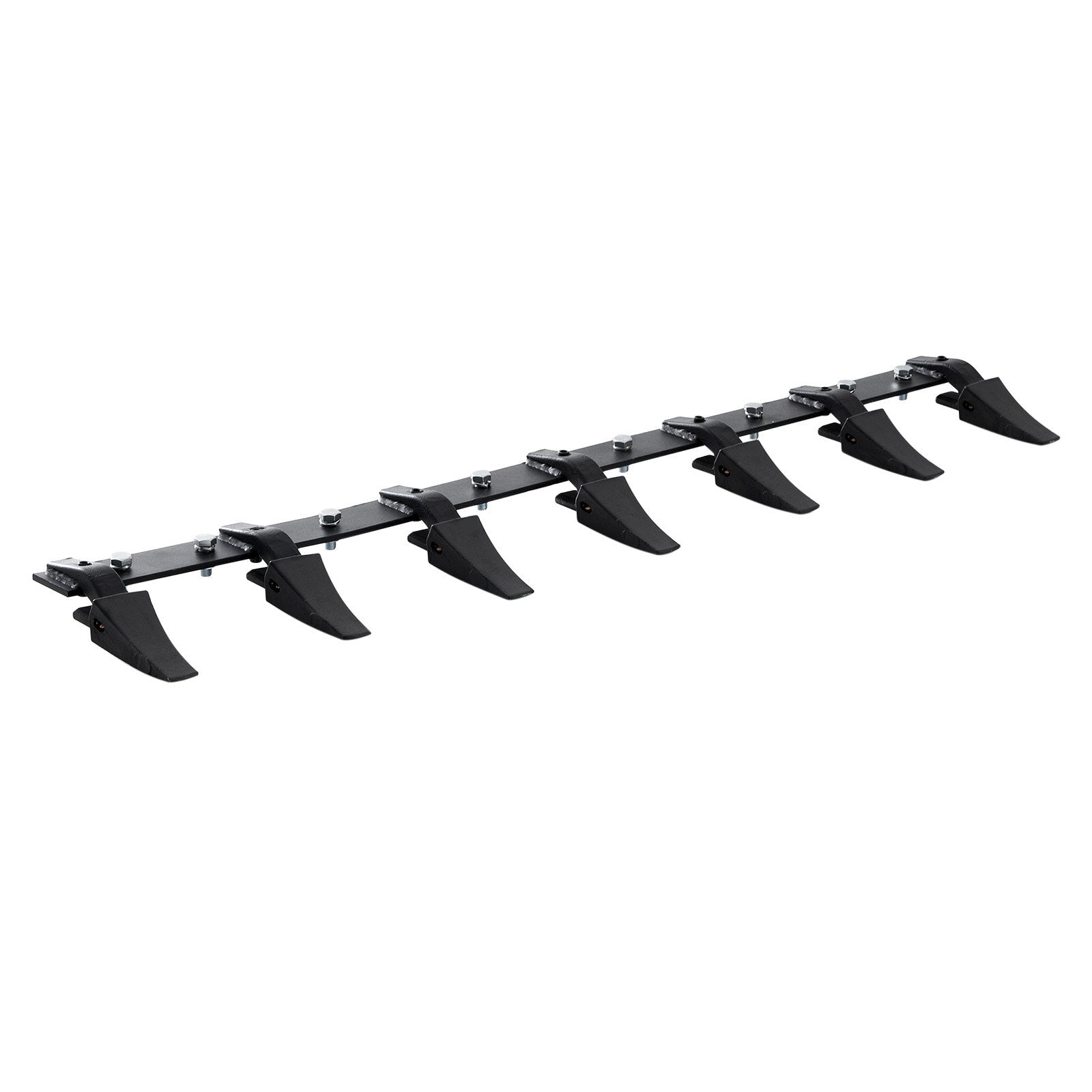 Bucket Tooth Bar, 60'', Heavy Duty Tractor Bucket 7 Teeth Bar for Loader Tractor Skidsteer, 4560 lbs Load-Bearing Capacity Bolt On Design, for Efficient Soil Excavation and Bucket Protection