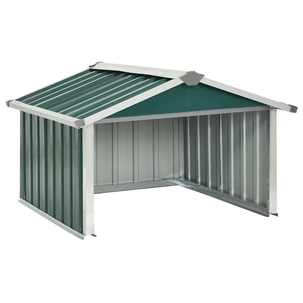 Garden Robot Lawnmower Shed 36.2"x38.2"x24.8" Galvanized Steel Green