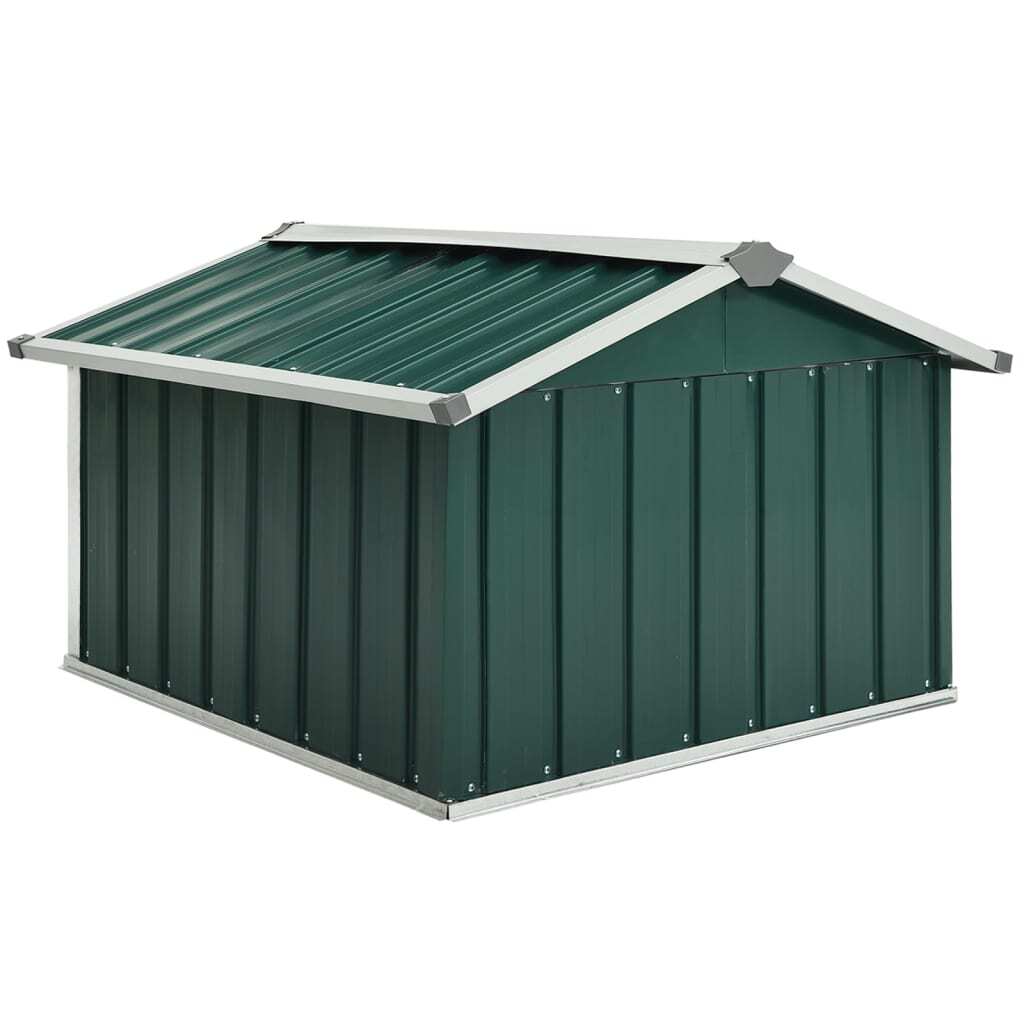 Garden Robot Lawnmower Shed 36.2"x38.2"x24.8" Galvanized Steel Green