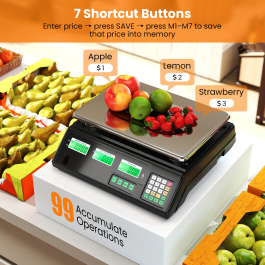 88lb Price Computing Scale Digital Commercial Food Scale with Counting Function