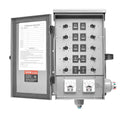 Manual Transfer Switch, 50-Amp 10-Circuit, Prewired Generator Transfer Switch Kit with CS6375 Plug Power Inlet Box, Double-Throw Switch, NEMA 3R, Mechanical Watt Meter, for 12500W Generators