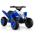 12V Kids Ride On ATV 4-Wheeler Quad with LED Lights and 7 mph Max Speed-Navy - Color: Navy
