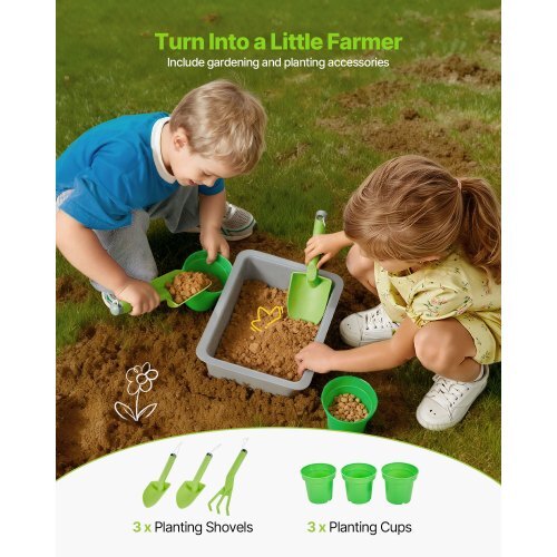 Mud Kitchen, Outdoor Mud Kitchen for Kids, Wood Outdoor Play Kitchens with Spoons, Sink, Tank, Sunshade Canopy, Shovels, Cookware Pots and Accessories, Wooden Play Kitchens for Home, Lawn