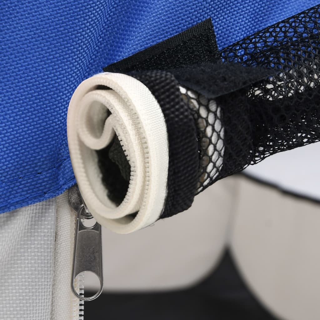 Foldable Dog Playpen with Carrying Bag Blue 43.3"x43.3"x22.8