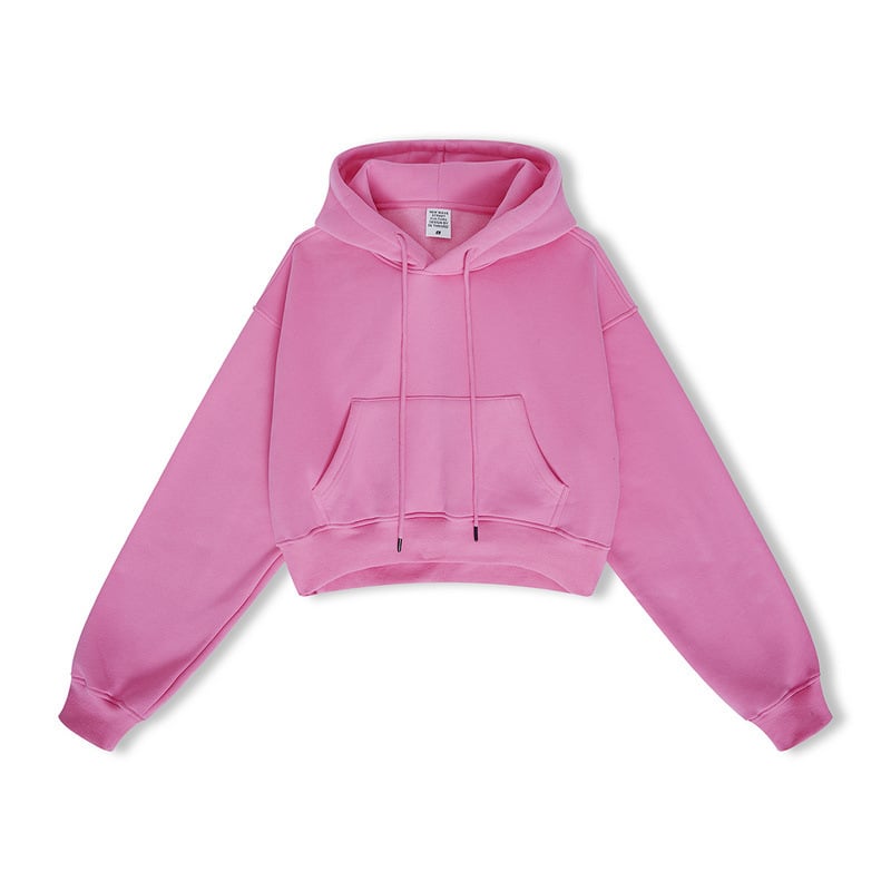 High Street Women's Short Hooded Plush Sweater