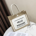Color: White L - Letter handbag diagonal package