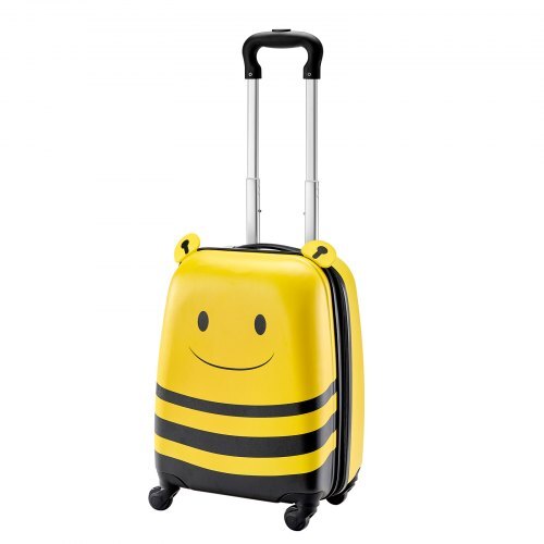 Kids Luggage Set, 5 Piece, 18 Inch Hardside Rolling Wheels Suitcase with Backpack & U-shape Pillow, Bee Kids Carry on Luggage Set, Holiday Birthday Gift for Girls Boys, Airline Approved