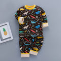 Color: Dinosaur set, Size: 80cm - Thickened Thermal Underwear For Boys And Girls Autumn And Winter Baby Autumn Clothes