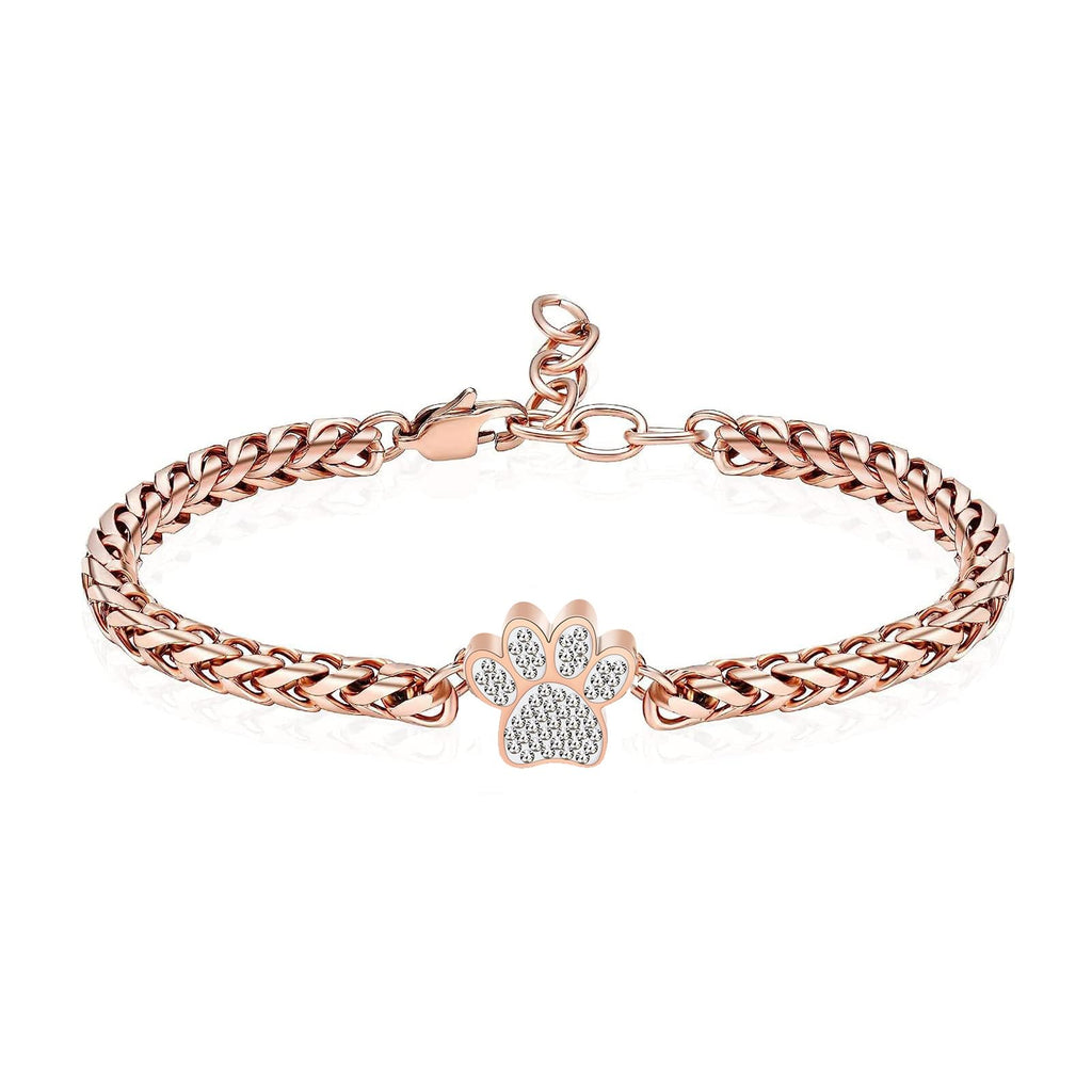 zeqingjw Urn Bracelet for Pets Ashes Pet Cremation Jewelry Stainless Steel Paw Print Pet Memorial Bracelet Pet/Dogs/Cats Ashes Keepsake for Women Men