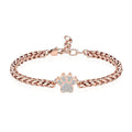 zeqingjw Urn Bracelet for Pets Ashes Pet Cremation Jewelry Stainless Steel Paw Print Pet Memorial Bracelet Pet/Dogs/Cats Ashes Keepsake for Women Men
