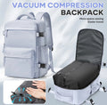 Color: Grey, Size: L - A Comfortable And Durable Backpack With A Vacuum Pump Compression Custom Logo Zipper Seal